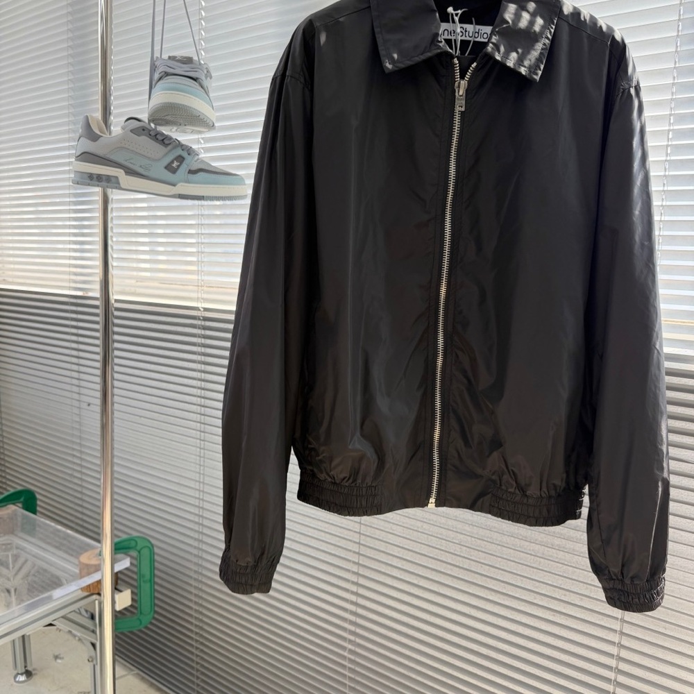 Acne Studios Black Zip-Up Windbreaker Jacket